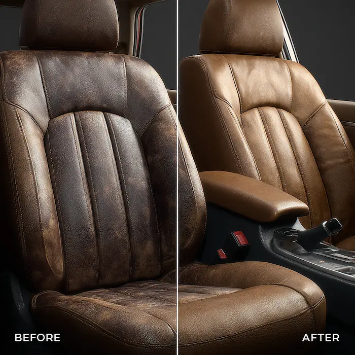 シート清掃before と afterA