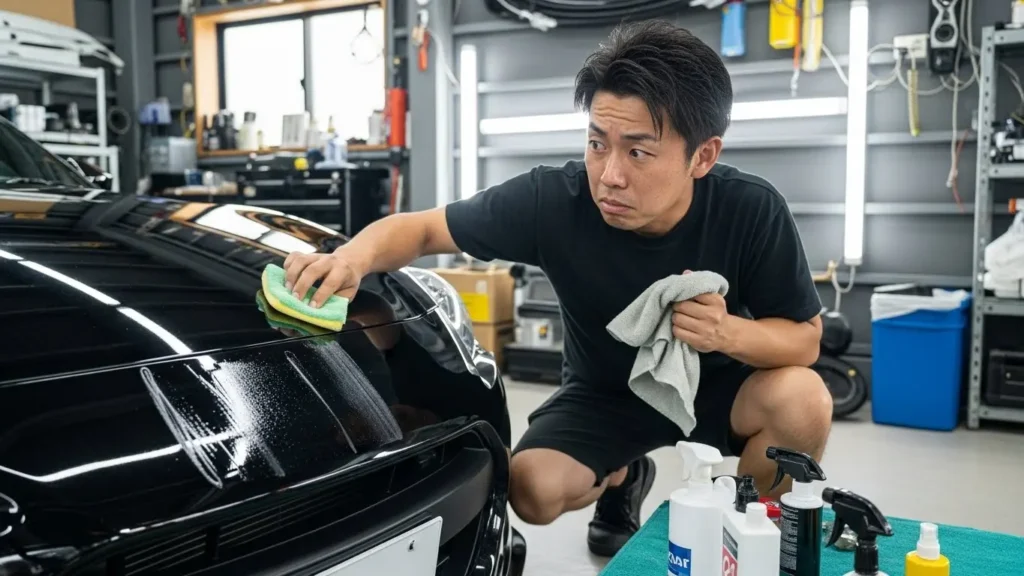 DIYでコーティングをしている人