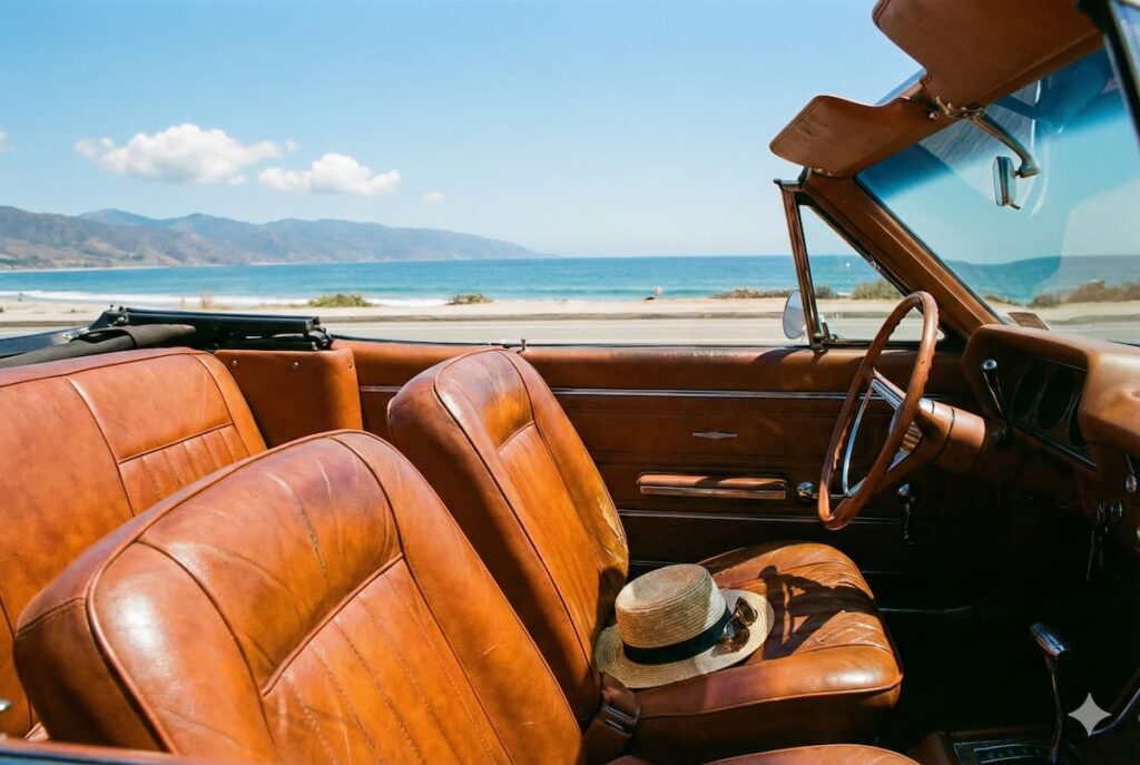 夏の日とオープンカー